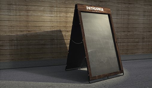 Render de Patagonia: pizarra iluminada