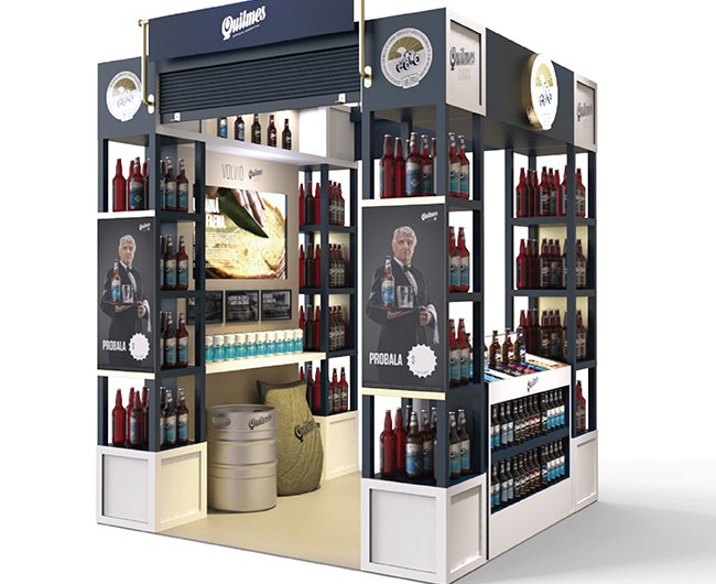 Render de Quilmes: exhibidor diferencial
